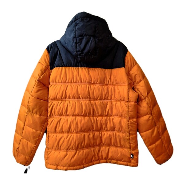 Nautica Poly Hooded Regular Fit Puffer Jacket Mens Sz Large Hunt Orange NWT $175 - Picture 2 of 13